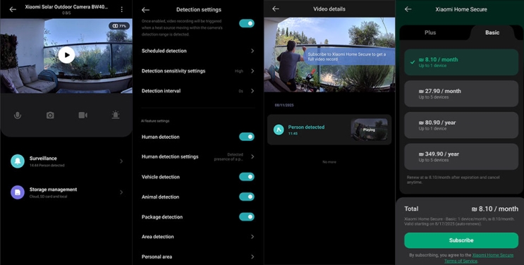 מבחן מצלמות אבטחה סולאריות
